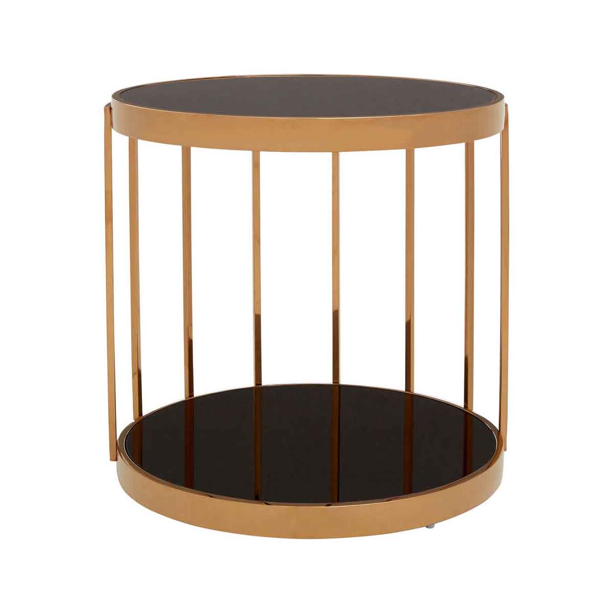Novo Rose Gold Cage Design Side Table