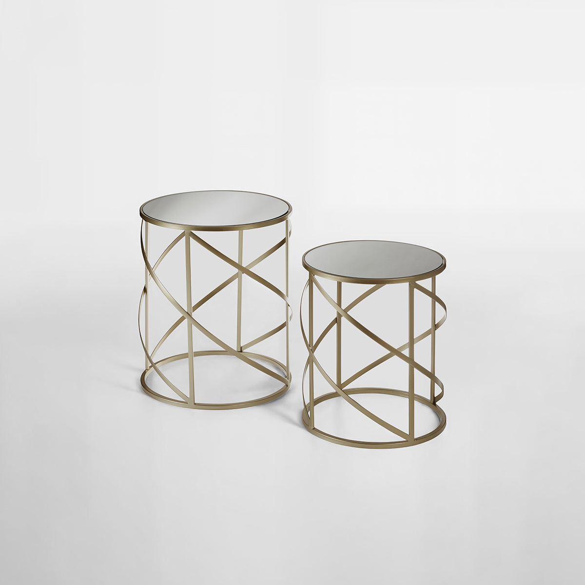 Avantis Set Of 2 Swirl Frame Tables