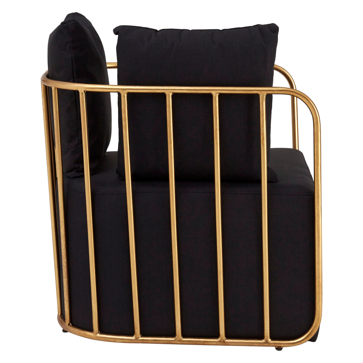 Rosina Black Linen Chair