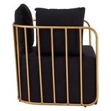 Rosina Black Linen Chair