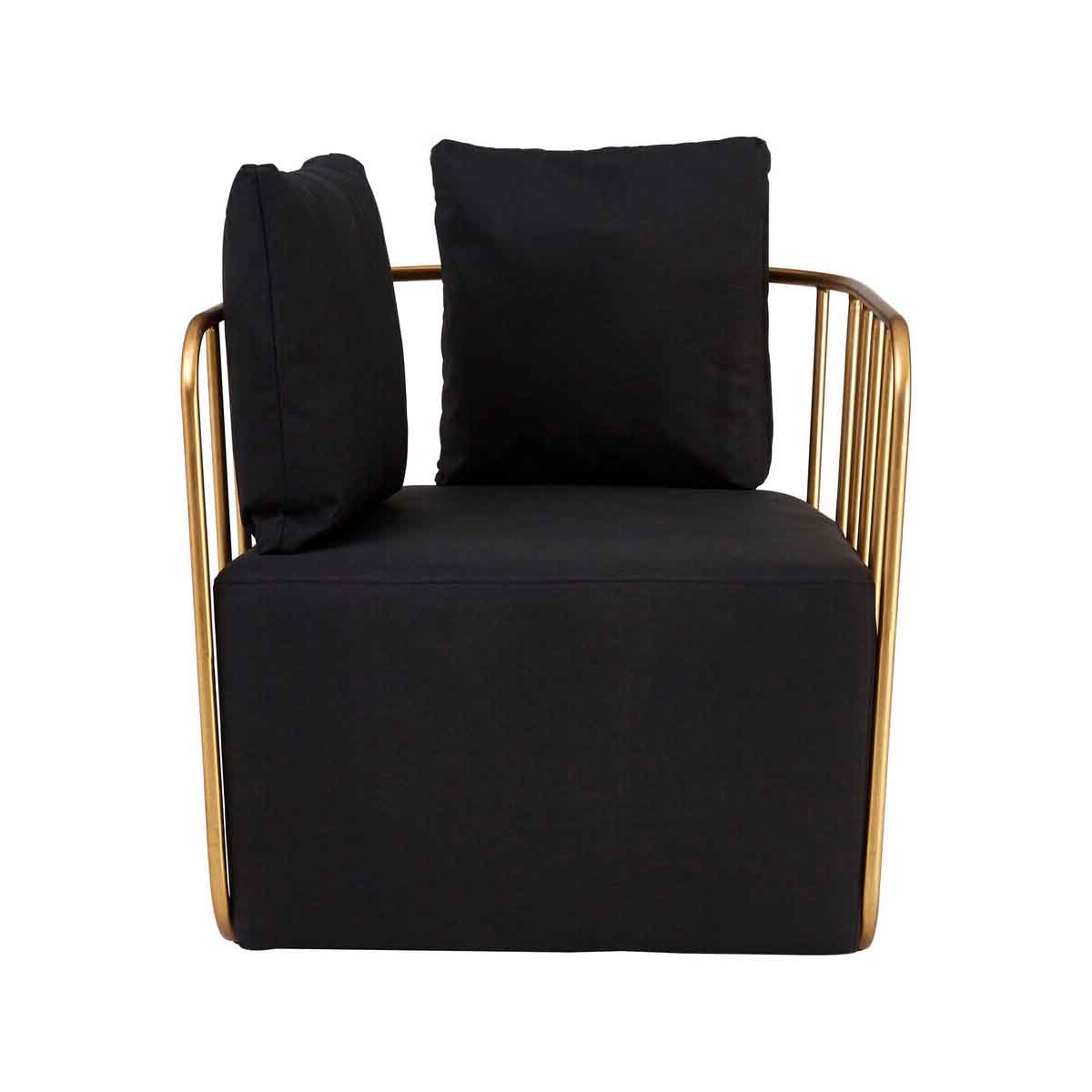 Rosina Black Linen Chair