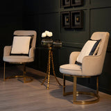 Eliza Beige Velvet Dining Chair