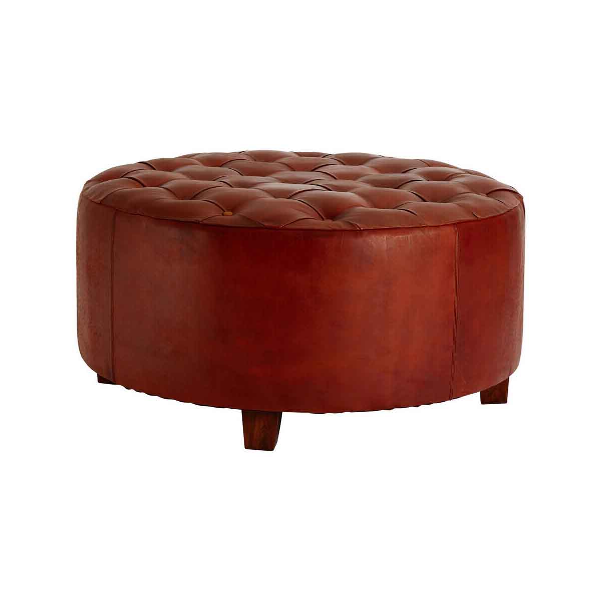 Inca Round Buttoned Stool