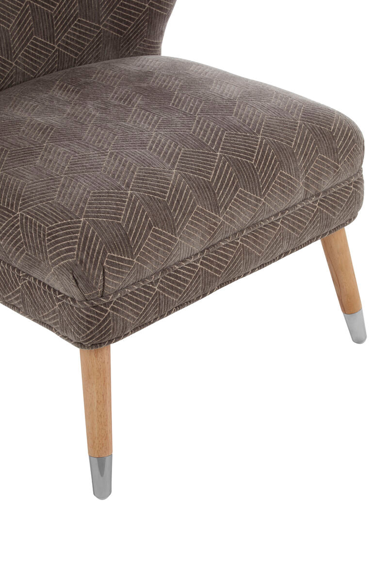 Regents Park Grey Chenille Wingback Chair