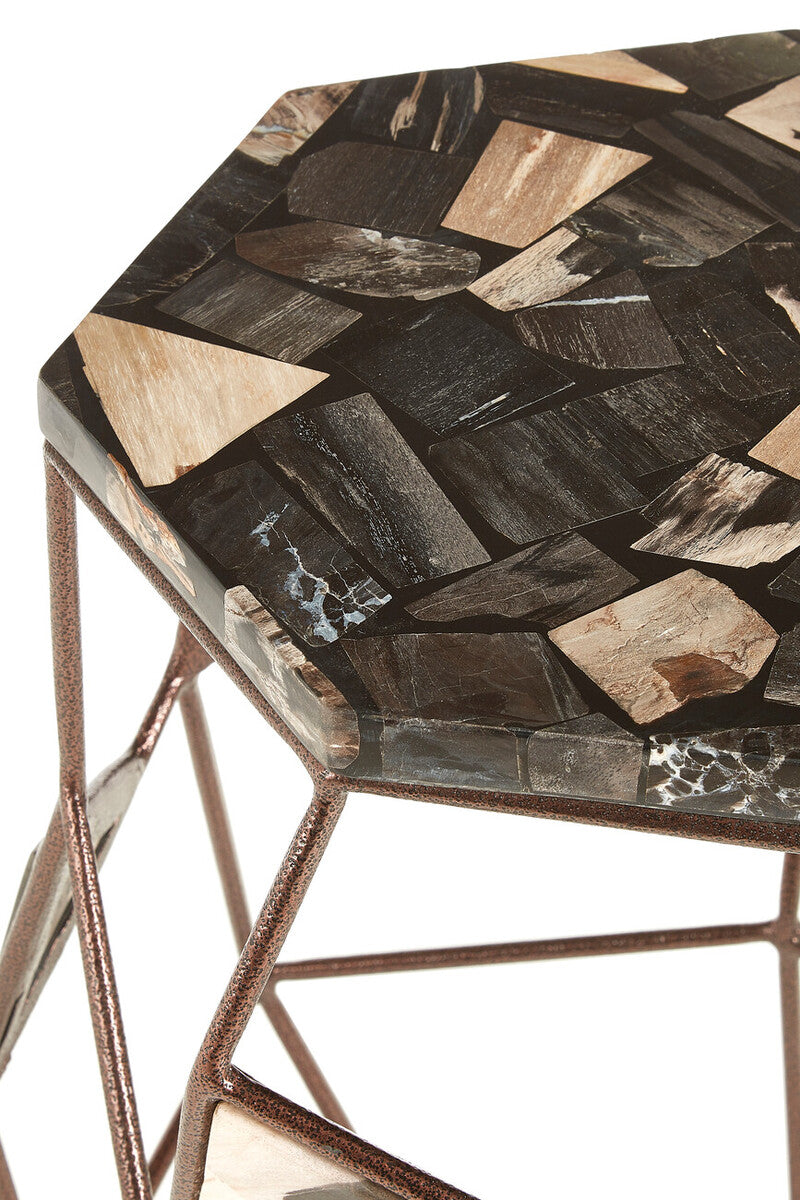 Relic Side Table With Asymmetric Frame