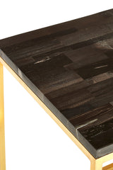 Relic Dark Petrified Wood Square Side Table