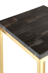 Relic Dark Petrified Wood Pedestal Table