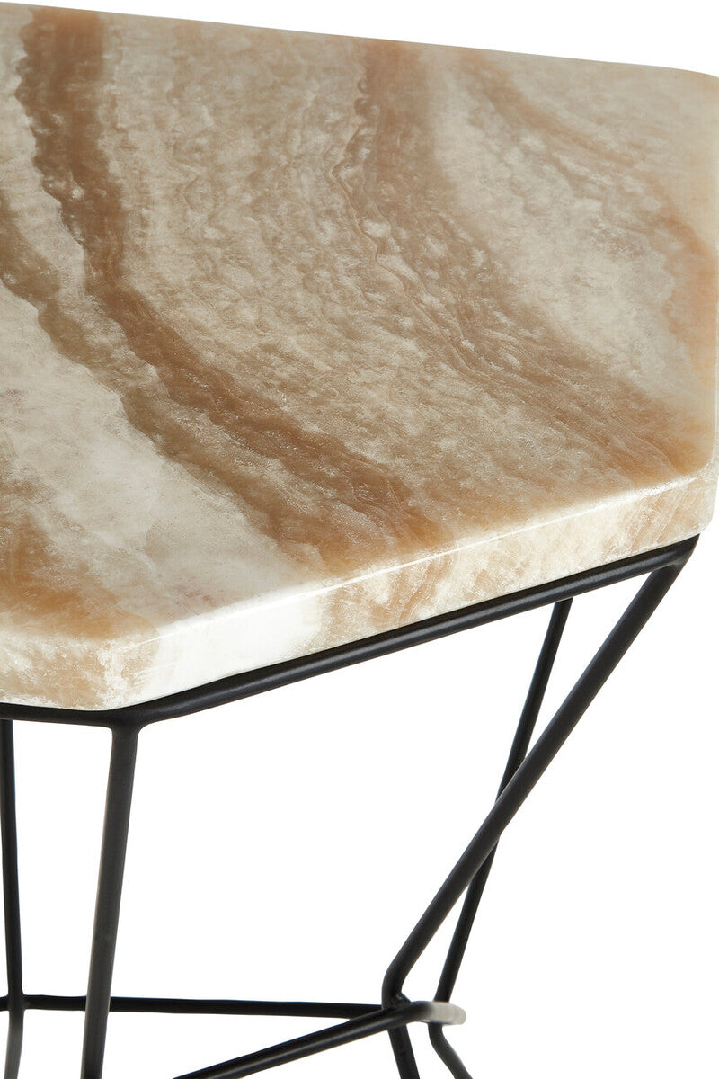 Relic Side Table With Patterned Top