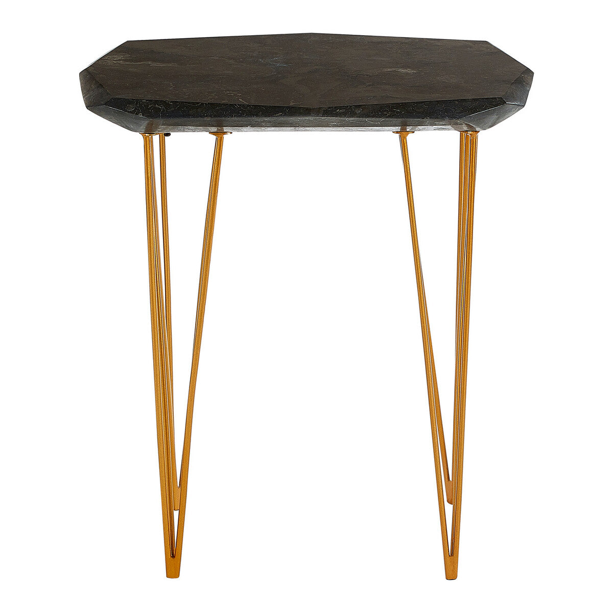 Relic Small Black Marble Top Side Table