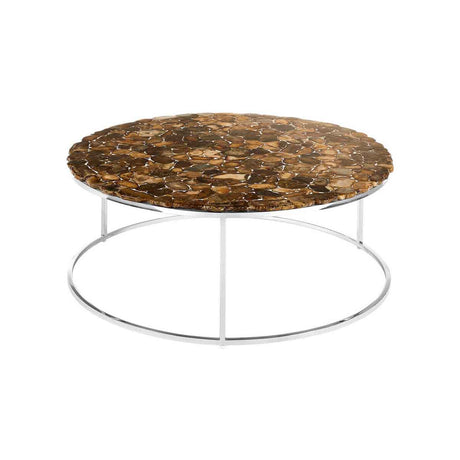 Relic Agate Top Round Coffee Table