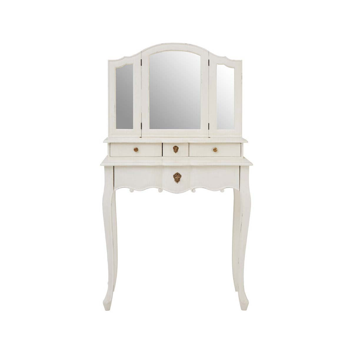 Loire Dressing Table With Mirror White