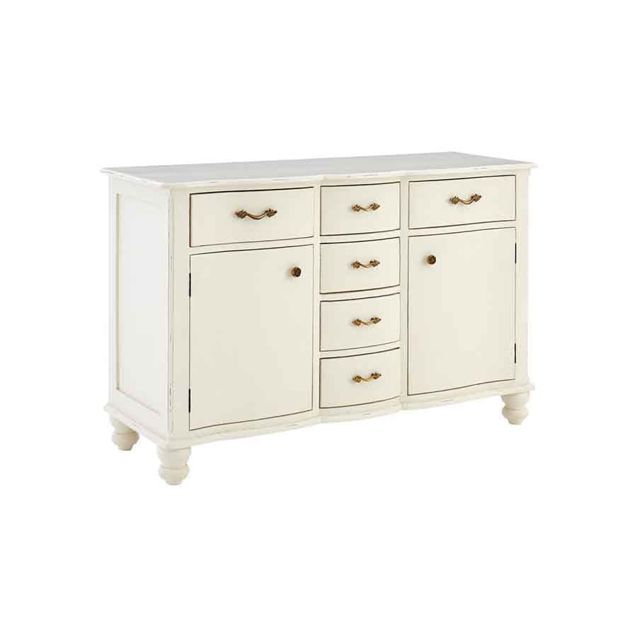 Loire 6 Drawer White Sideboard