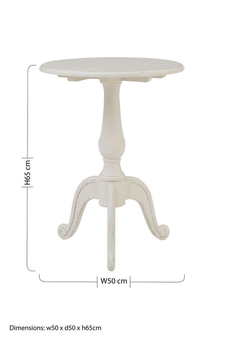 Loire Round White Pedestal Table