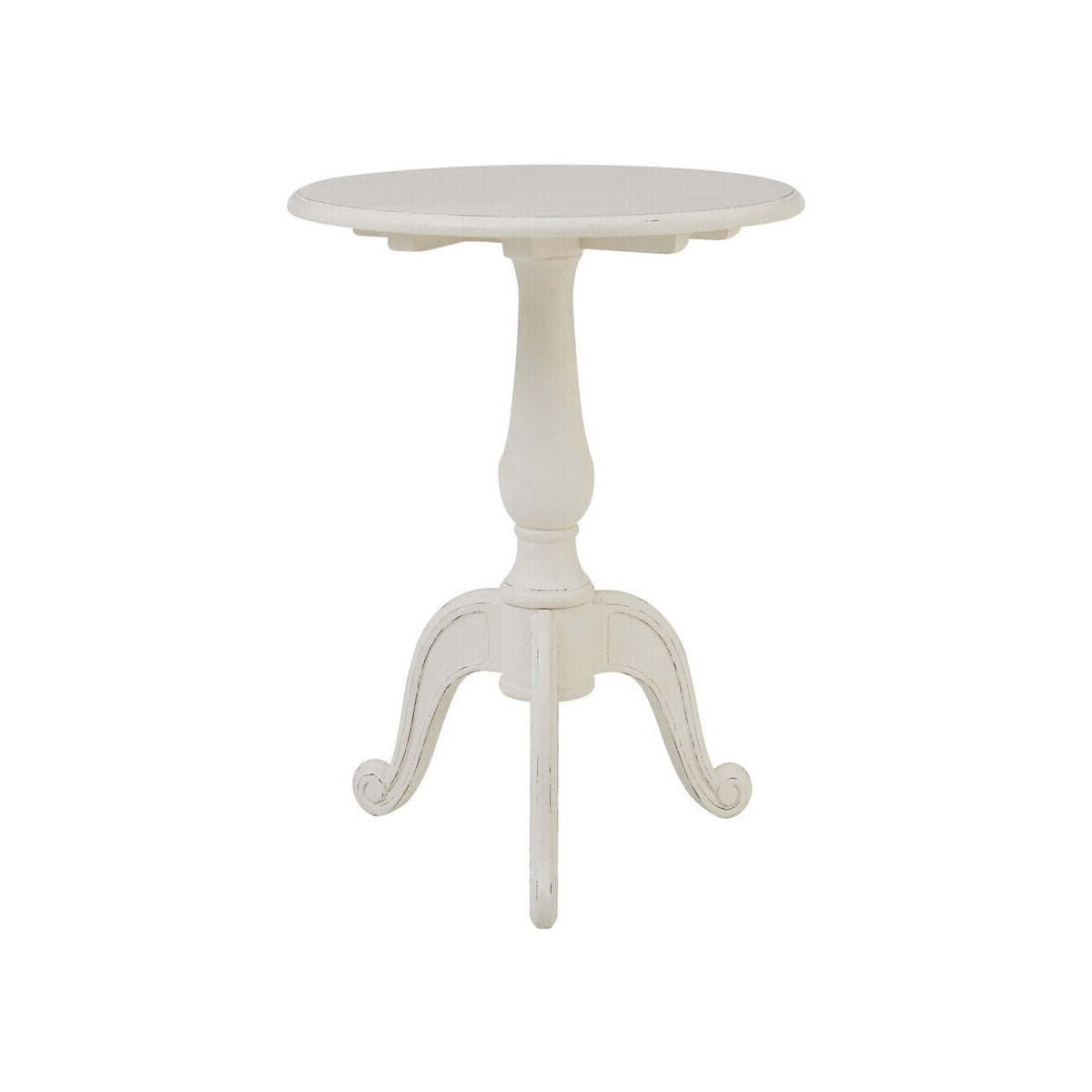 Loire Round White Pedestal Table