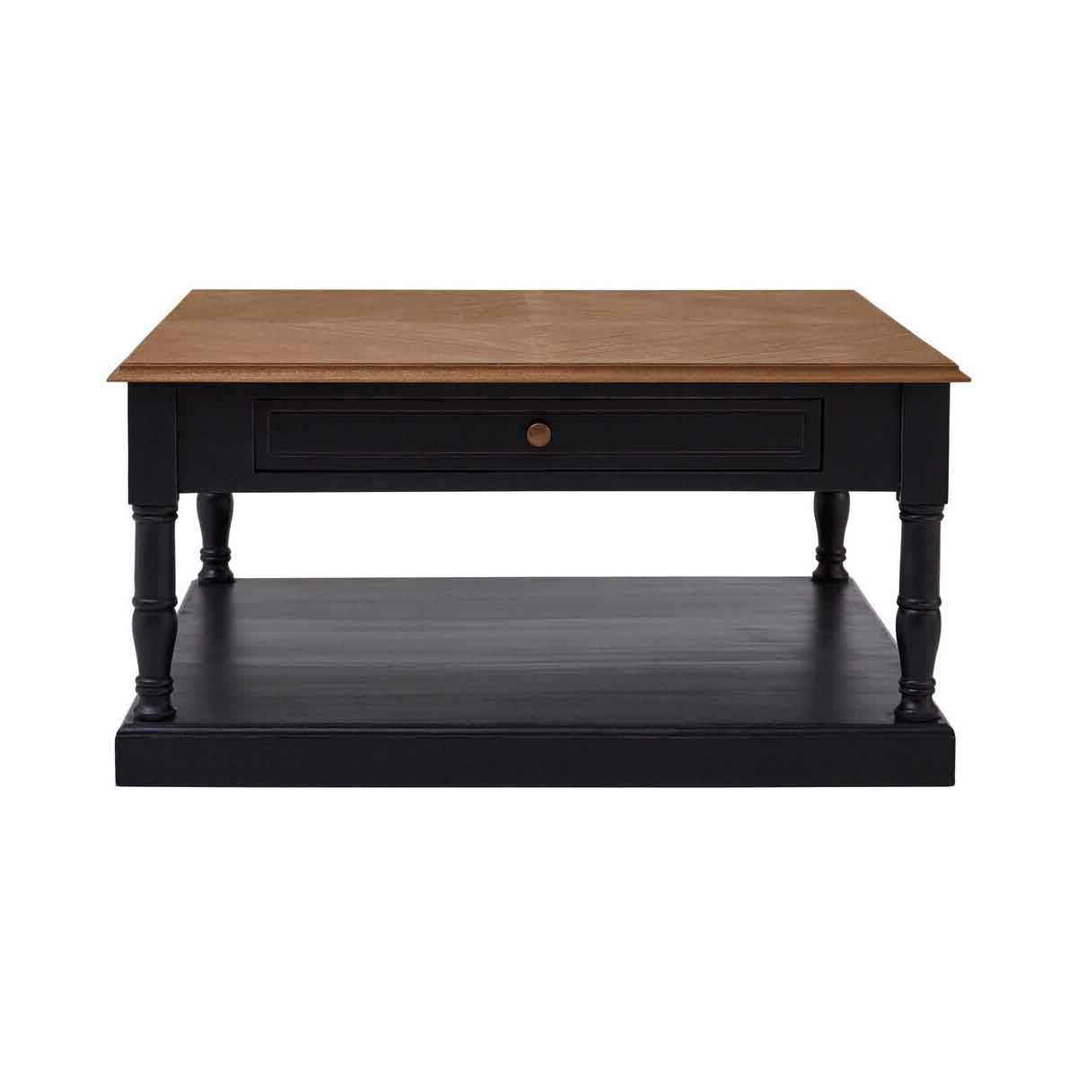 Loire 1 Drawer Black Coffee Table