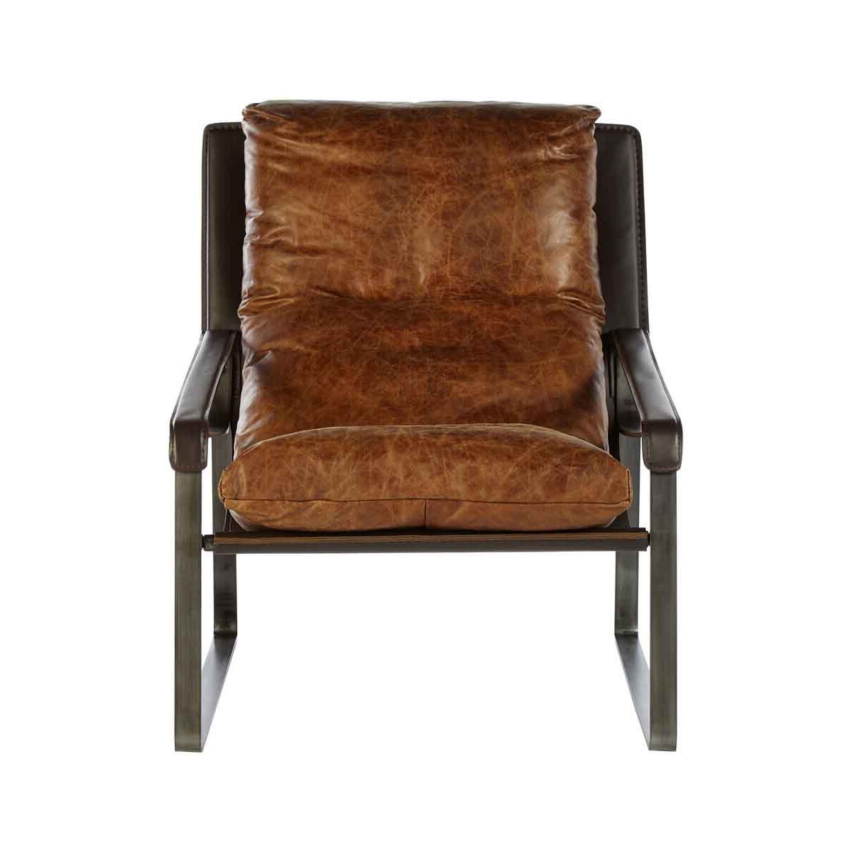 Hoxton Light Brown Leather Lounge Chair