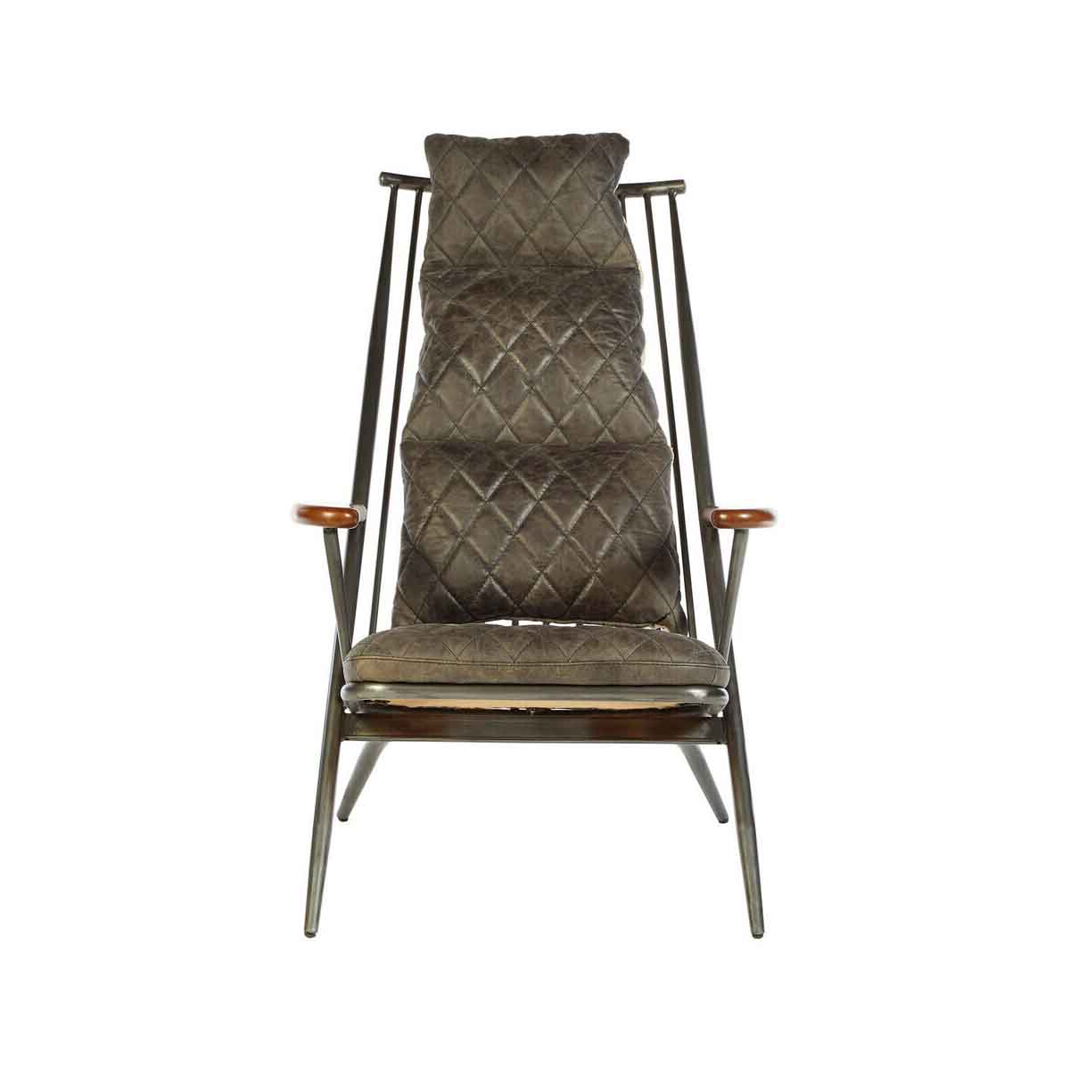 Hoxton Genuine Grey Leather Chair