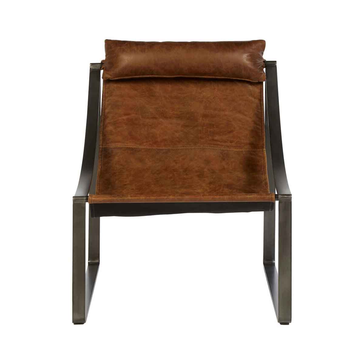 Hoxton Genuine Light Brown Leather Chair