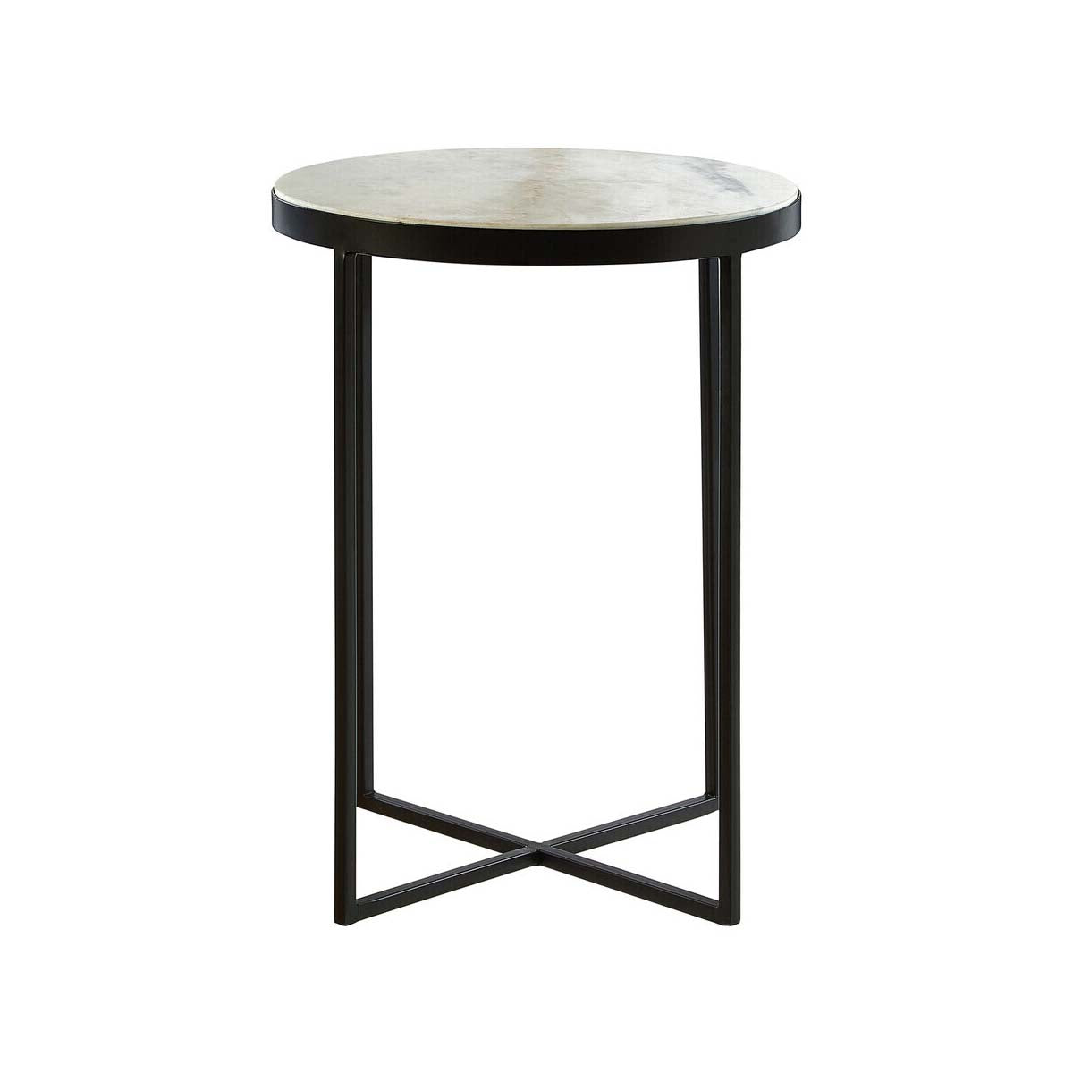 Shalimar Black Cross Base Side Table