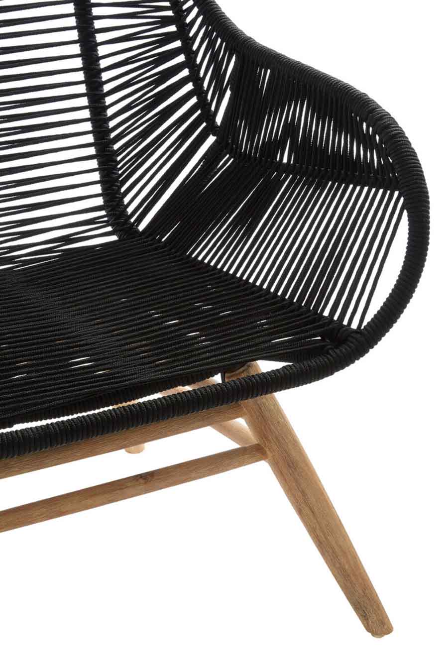 Sisal Black Rope Armchair