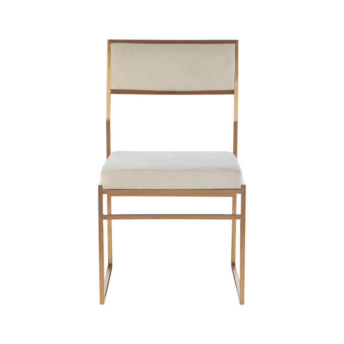 Mian Milky White Velvet Dining Chair