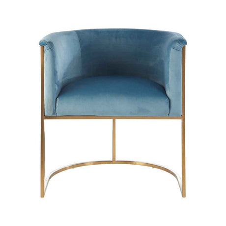Mias Blue Velvet Chair