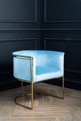 Mias Blue Velvet Chair