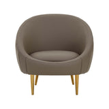 Lagero Brown Leather Effect Armchair