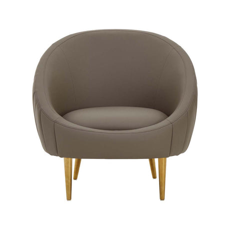 Lagero Brown Leather Effect Armchair