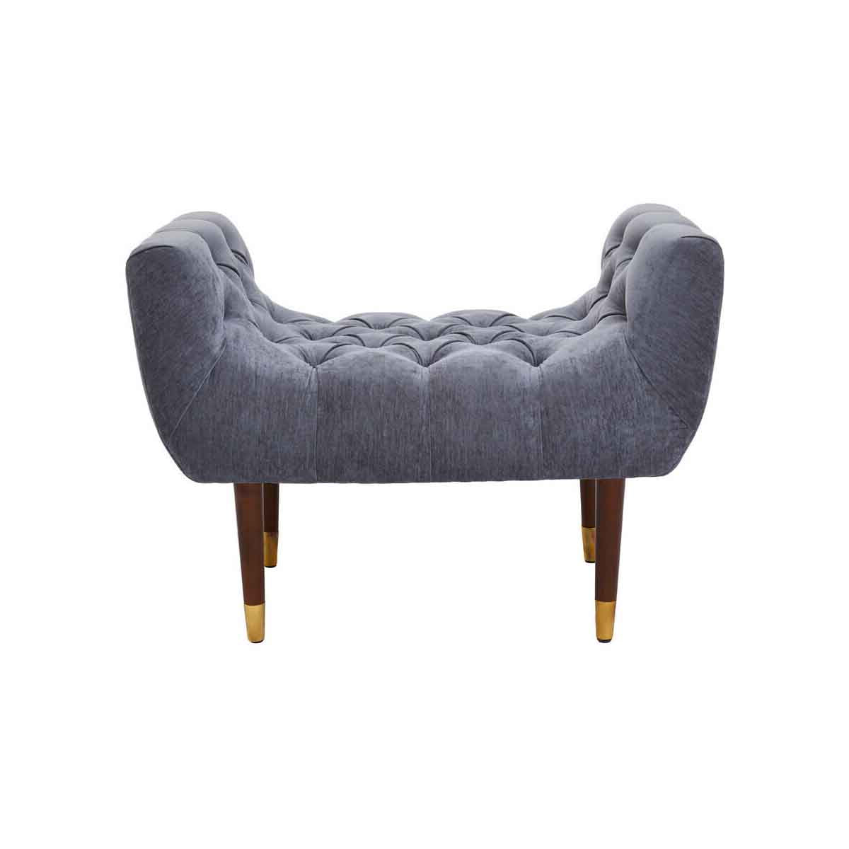 Shay Grey Chenille Stool