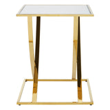 Reena Gold Finish Side Table