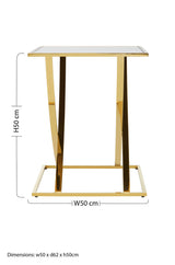 Reena Gold Finish Side Table