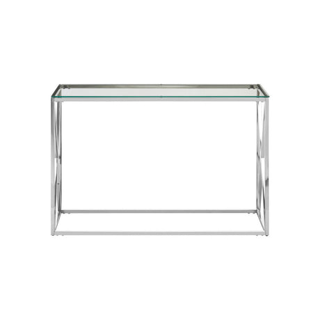 Allure Silver Cross Design Console Table