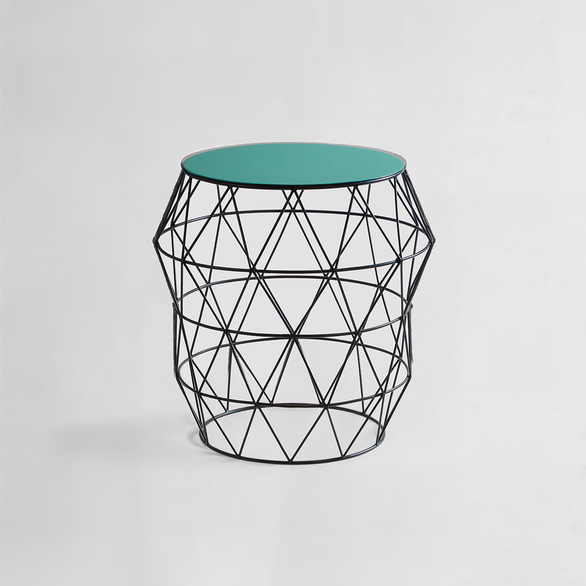 Corina Side Table With Green Enamel Top
