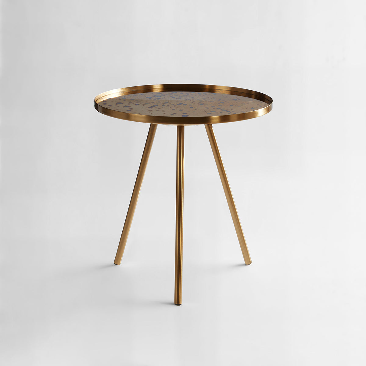 Corra Gold Finish Side Table