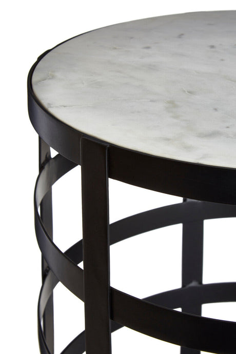 Corina Side Table With Grid Frame