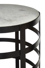 Corina Side Table With Grid Frame