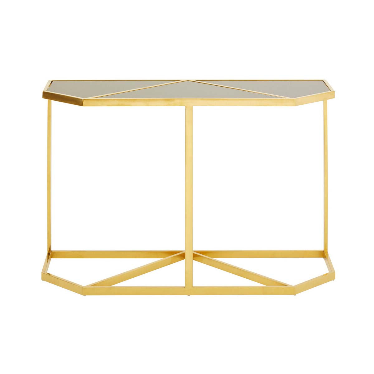 Horizon Black Tempered Glass Console Table