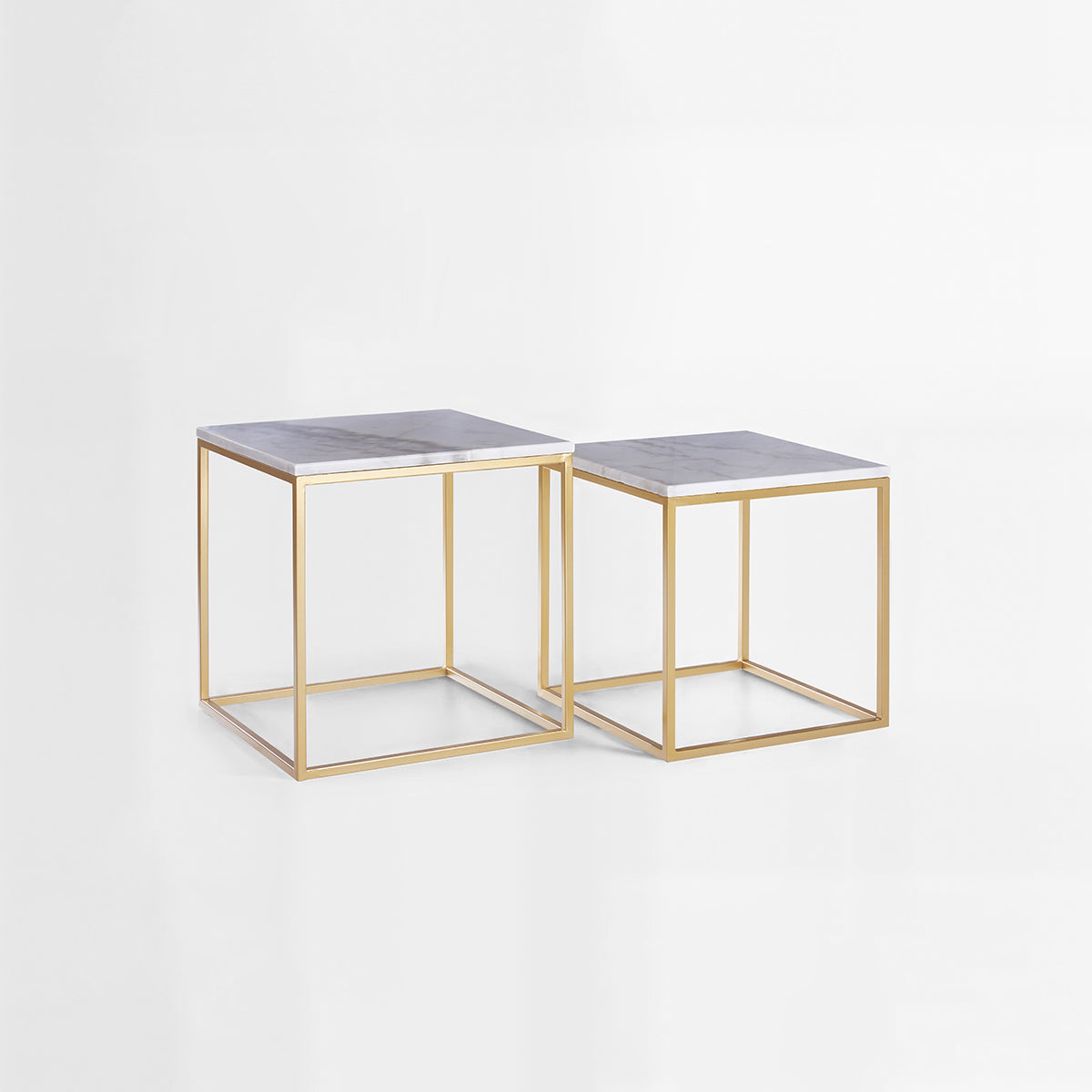 Avantis Set Of 2 Square Cuboid Side Tables
