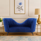 Malena Midnight Velvet Chaise