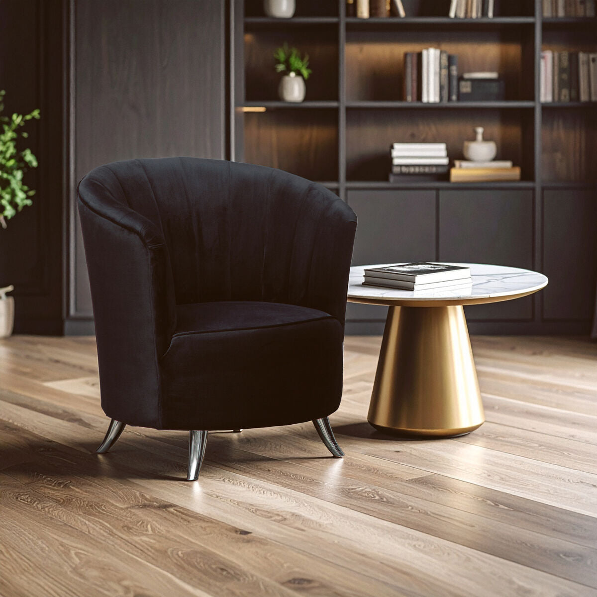 Maci Black Tub Chair