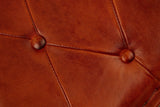 Buffalo Tan Leather And Iron Folding Stool