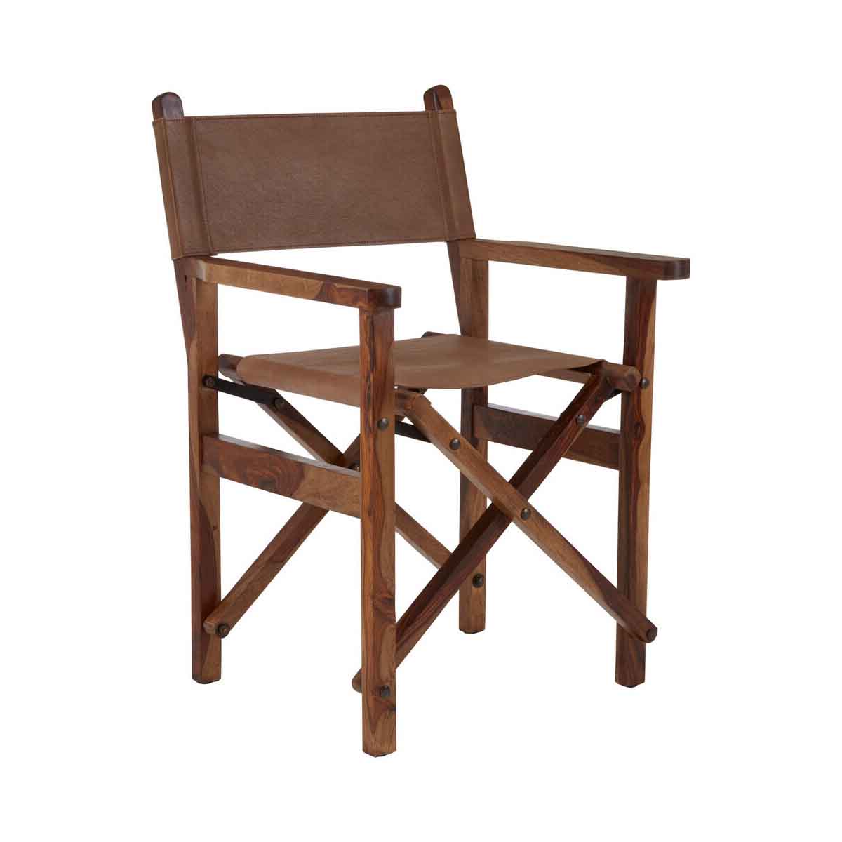 Buffalo Brown Leather Folding Chair