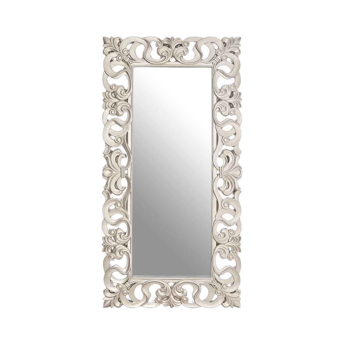 Palazio Rectangular Wall Mirror with Silver Finish