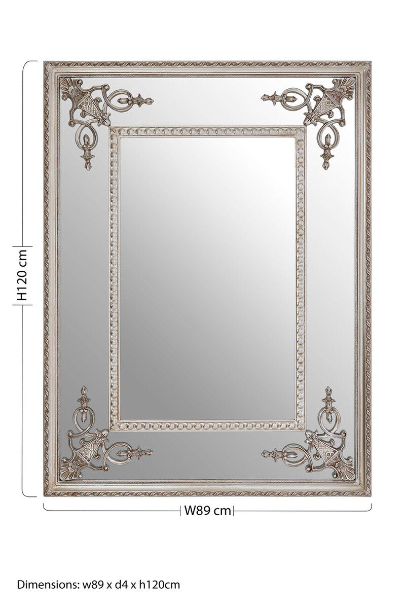 Marseille Champagne Bead Frame Wall Mirror