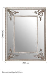 Marseille Champagne Bead Frame Wall Mirror