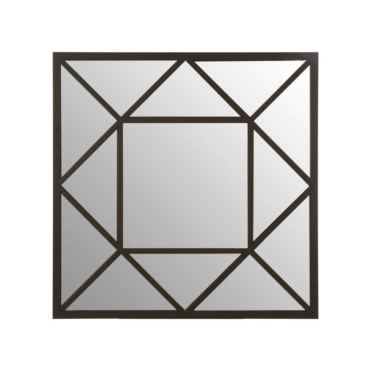 Descartes Black Metal Frame Wall Mirror