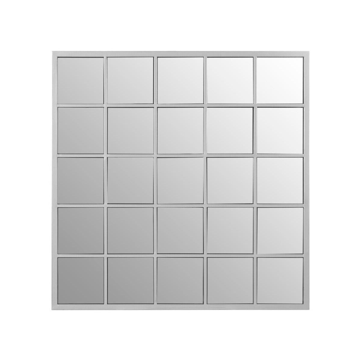 Descartes Medium Silver Finish Frame Wall Mirror