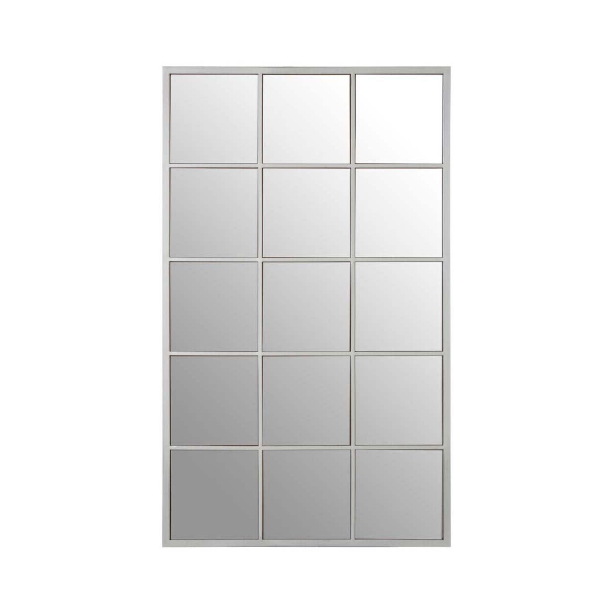 Descartes Large Silver Frame Wall Mirror