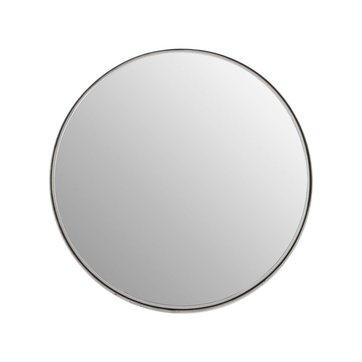 Leonov Large Nickel Finish Wall Mirror